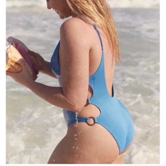 Aerie Blue One Piece Swimsuit - Picture 5 of 7